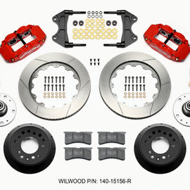 Wilwood Narrow Superlite 6R Front Hub Kit 14.00in Red WWE ProSpindle (5x4.75in 5x5.00in Hub) 140-15156-R