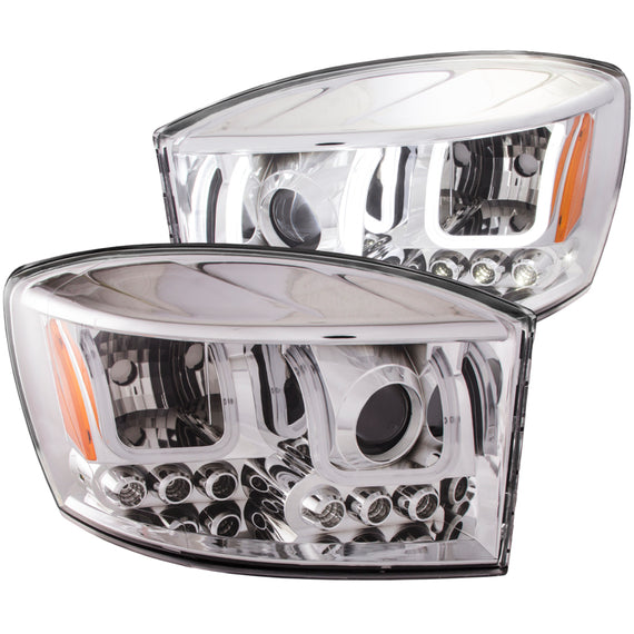 Anzo 111315 Chrome Clear Lens Projector Headlights for 06-08 Dodge Ram 1500 111315