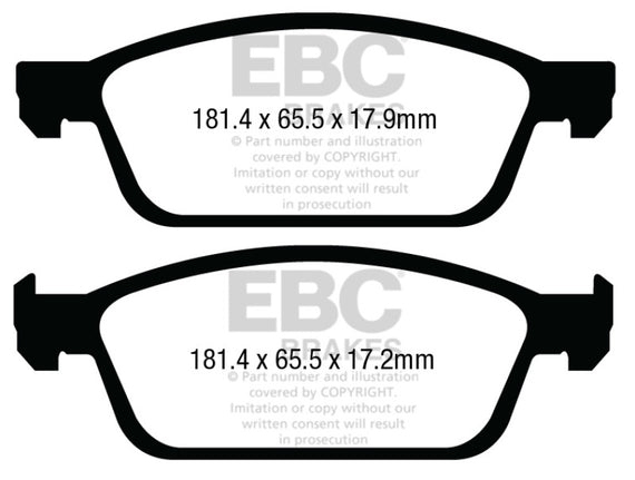 EBC 13-16 Ford Escape 1.6L/2.0T (Incl 4WD) Bluestuff Front Brake Pads DP53008NDX