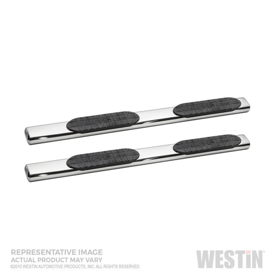 Westin 2019 Chevrolet Silverado Double Cab PRO TRAXX 6 Oval Nerf Step Bars - Stainless Steel 21-64120