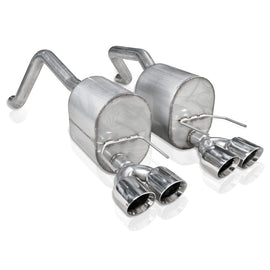 Stainless Works 2009-13 C6 Corvette Axleback 2-1/2in Dual Chambered Turbo Mufflers Quad 4in Tips C609CBQUAD
