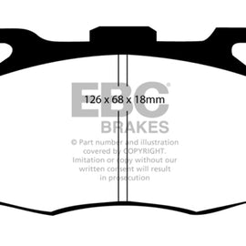 EBC 92-97 Land Rover Defender Yellowstuff Front Brake Pads DP4708R