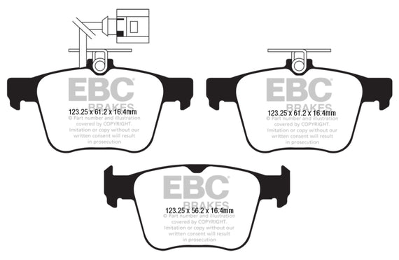 EBC for 2018 Audi TT Quattro Yellowstuff Rear Brake Pads - ebcDP42295R DP42295R
