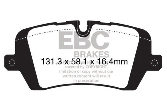 EBC 13+ Land Rover Range Rover 3.0 Supercharged Extra Duty Rear Brake Pads ED92161