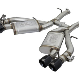 aFe MACHForce XP 3in 304 SS Axle-Back Exhaust Dual Exhaust (NPP) w/ Black Tips 16-17 Camaro SS V8 49-34068-B