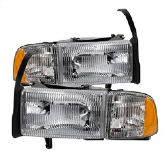 xTune Dodge Ram 1500 94-01 OEM Style Headlights w/ Corner Chrome HD-JH-DR94-OE-C 9032141