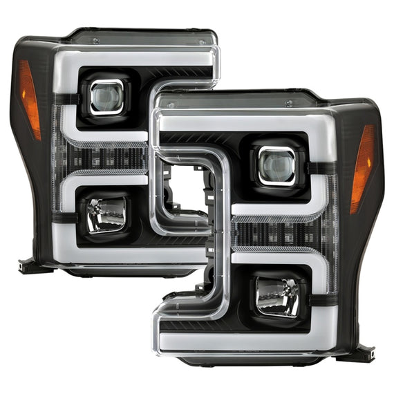 Spyder for Ford F-250/F-350/F450 Super Duty 17-18 Projector Headlights Black PRO 5086280