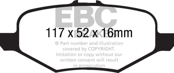 EBC 13+ Ford Flex 3.5 Greenstuff Rear Brake Pads DP21887