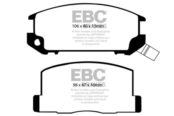 EBC DP4602R YELLOWSTUFF ULTIMATE RACE BRAKE PADS - REAR DP4602R