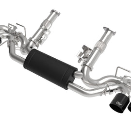 aFe MACH Force-Xp 3in to 2-1/2in 304SS Cat-Back 2020 Chevy Corvette (C8) 6.2L - Black Tip 49-34124-B