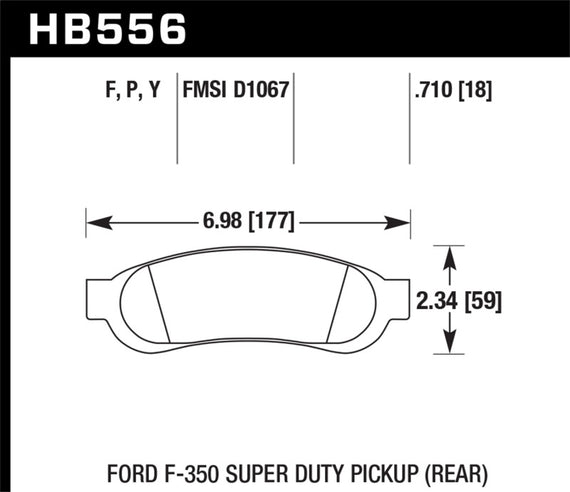 Hawk Performance HB556Y.710 Disc Brake Pad HB556Y.710