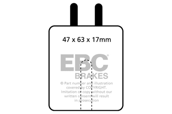 EBC 59-65 Aston Martin DB4 3.7 Vantage Redstuff Front Brake Pads DP3120C