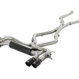 aFe MACH Force-Xp 3.5in. 304 SS C/B Exhaust System 15-18 BMW X5 M (F85) V8-4.4L (tt) - Black Tip 49-36341-B