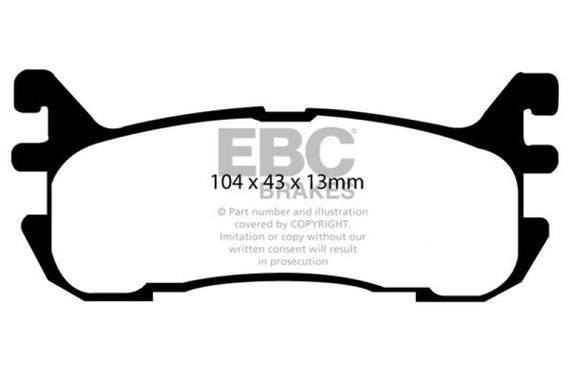 EBC 97-02 Ford Escort 2.0 Ultimax2 Rear Brake Pads UD636
