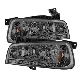 Spyder LED Crystal Euro Smoked Head Lights for 2006-2010 Dodge Charger - 5017642 5017642