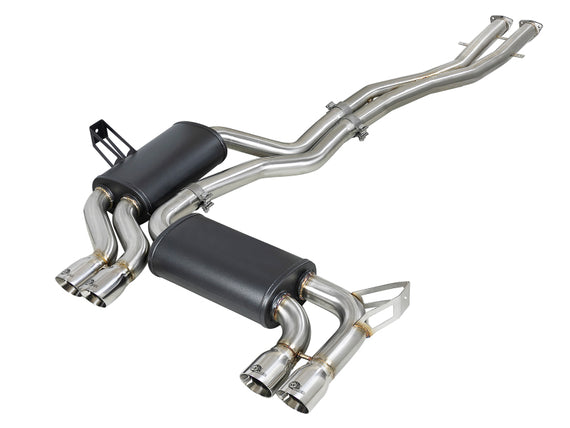 aFe MACH Force-Xp 2.5in 304 SS Cat-Back Exhaust w/ Polished Tips for 01-06 BMW M 49-36344-P