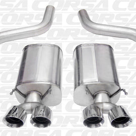 CORSA DUAL REAR AXLE-BACK EXHAUST FOR 2006-2013 CHEVY CORVETTE POLISHED 14164 14164