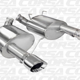 CORSA DUAL REAR AXLE-BACK EXHAUST FOR 2011-2014 FORD MUSTANG POLISHED 14317 14317