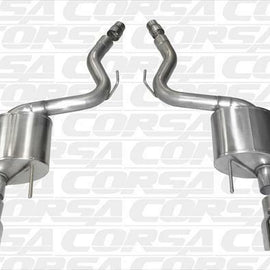 CORSA DUAL REAR AXLE-BACK EXHAUST FOR 2015-2015 FORD MUSTANG POLISHED 14326 14326