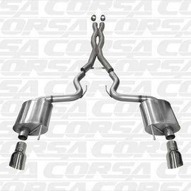 CORSA DUAL REAR AXLE-BACK EXHAUST FOR 2015 FORD MUSTANG 5.0L V8 POLISHED 14332 14332