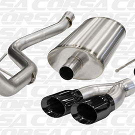 CORSA SINGLE SIDE CATBACK EXHAUST FOR 2011-2014 FORD F-150 BLACK 14387BLK 14387BLK