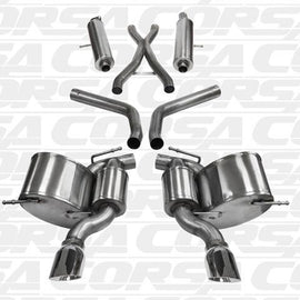 CORSA DUAL REAR CATBACK EXHAUST FOR 2014-2015 JEEP GRAND CHEROKEE POLISHED 14466 14466