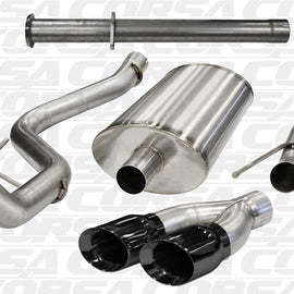 CORSA SINGLE SIDE CATBACK EXHAUST FOR 2011-2014 FORD F-150 BLACK 14760BLK 14760BLK