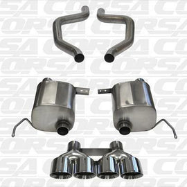 CORSA DUAL REAR AXLE-BACK EXHAUST FOR 2015-2015 CHEVY CORVETTE POLISHED 14766 14766
