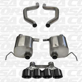 CORSA DUAL REAR AXLE-BACK EXHAUST FOR 2015-2015 CHEVY CORVETTE BLACK 14766BLK 14766BLK