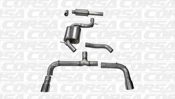 CORSA PERFORMANCE CATBACK EXHAUST FOR 2014-2015 VOLKSWAGEN GOLF POLISHED 14834