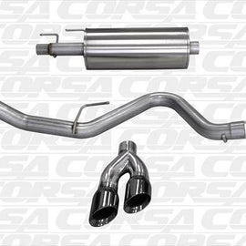 CORSA SINGLE SIDE CATBACK EXHAUST FOR 2015-2015 FORD F-150 BLACK 14836BLK 14836BLK