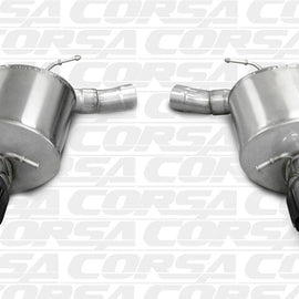 CORSA DUAL REAR AXLE-BACK EXHAUST FOR 2009-2014 CADILLAC CTS BLACK 14941BLK 14941BLK