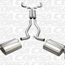 CORSA DUAL REAR CATBACK/X-PIPE EXHAUST FOR 2010-2015 CHEVY CAMARO POLISHED 14952 14952