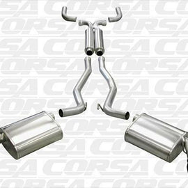 CORSA DUAL REAR CATBACK/X-PIPE EXHAUST FOR 2010-2015 CHEVY CAMARO BLACK 14952BLK 14952BLK