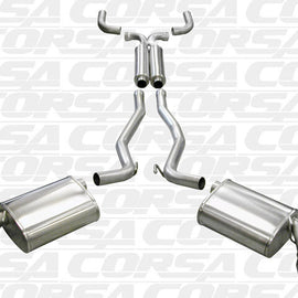 CORSA DUAL REAR CATBACK/X-PIPE EXHAUST FOR 2010-2015 CHEVY CAMARO POLISHED 14953 14953