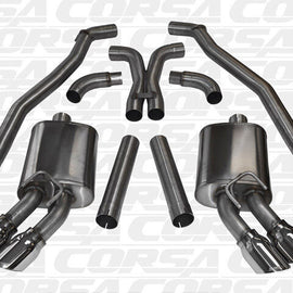 CORSA DUAL REAR CATBACK/X-PIPE EXHAUST FOR 2012-2015 CHEVY CAMARO POLISHED 14971 14971
