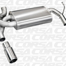 CORSA DUAL REAR AXLE-BACK EXHAUST FOR 2007-2011 JEEP WRANGLER POLISHED 24412 24412