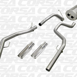CORSA DUAL REAR CATBACK EXHAUST FOR 2009-2015 DODGE RAM POLISHED 24425 24425