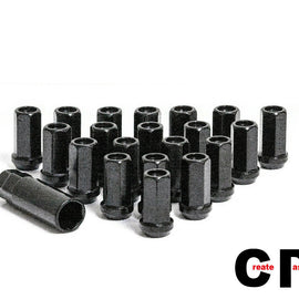 CPR 45mm Closed End 12x1.5 BLACK LUG NUTS 20pc CPR-6S1215BK