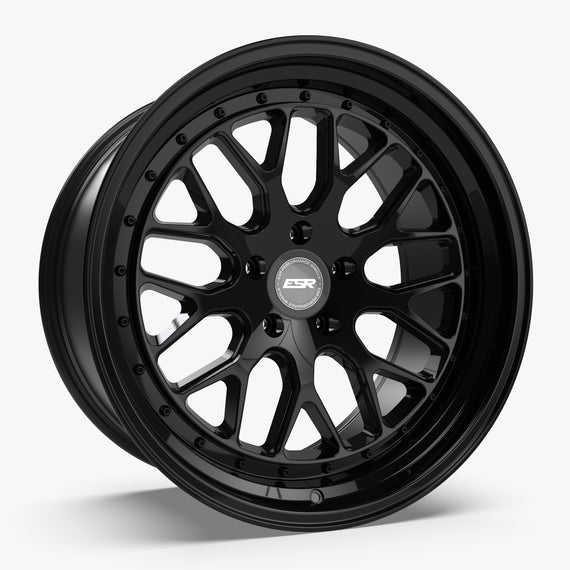 ESR CS1 18X9.5 5X114.3 +22 GLOSS BLACK FACE GLOSS BLACK LIP Wheel/Rim 89551422 CS01GBLK