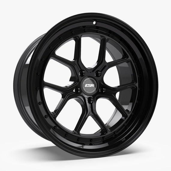 ESR CS2 18X8.5 5X114.3 +30 GLOSS BLACK FACE GLOSS BLACK LIP Wheel/Rim 88551430 CS2GBLK