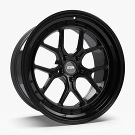 ESR CS2 18X9.5 5X115 (CUSTOM DRILL) +22 GLOSS BLACK FACE GLOSS BLACK LIP 89551422 CS2GBLK 5X115