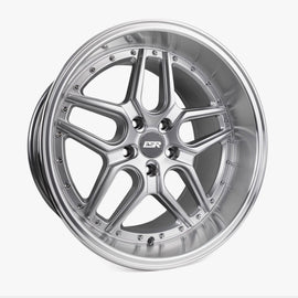 ESR CS15 18X9.5 5X105 (CUSTOM DRILL) +22 HYPER SILVER FACE MACHINED LIP 89550022 CS15HS-ML 5X105