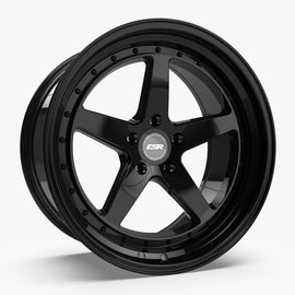 ESR CS5 18X10.5 5X110 (CUSTOM DRILL) +22 GLOSS BLACK FACE GLOSS BLACK LIP 80551422 CS5GBLK 5X110