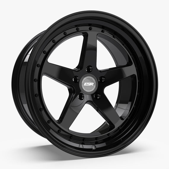 ESR CS5 18X10.5 5X114.3 +22 GLOSS BLACK FACE GLOSS BLACK LIP Wheel/Rim 80551422 CS5GBLK