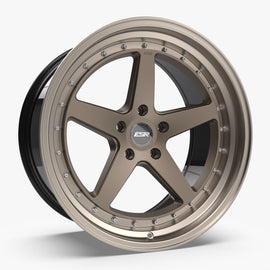 ESR CS5 18X8.5 5X120 (CUSTOM DRILL) +30 MATTE BRONZE FACE MACHINED LIP Wheel/Rim 88551430 CS5MBRNZ-ML 5X120