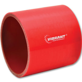 Vibrant 4 Ply Reinforced Silicone Straight Hose Coupling - 2in I.D. x 3in long (RED) 2706R