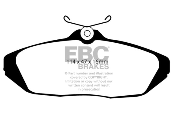 For Ford Thunderbird 93-97 EBC Redstuff Ceramic Low Dust Rear Brake Pads DP31164C