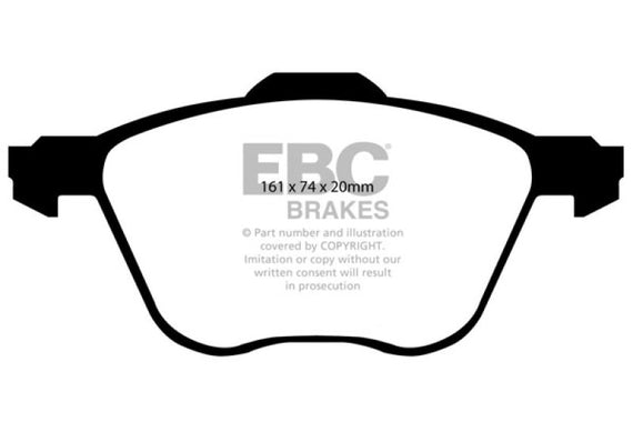 EBC 01 Volkswagen Eurovan 2.8 (313mm) Greenstuff Front Brake Pads DP61413