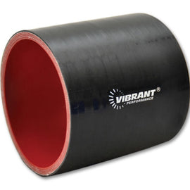 Vibrant 4 Ply Reinforced Silicone Straight Hose Coupling - 4.5in I.D. x 3in long (BLACK) 2722